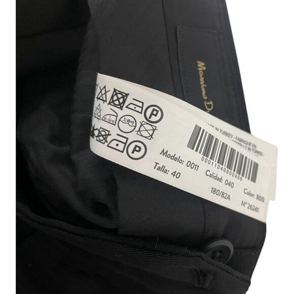 Massimo Dutti Mens Trousers Pants EU 40 US 31 Tapered Fit Black 0011/040 NWT - Picture 7 of 10
